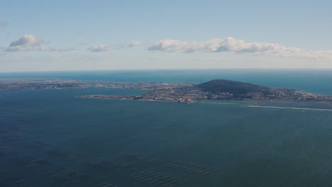 Sète,-Französische-Stadt-Venedig,-Languedoc,-Hafen-Und-Badeort,-Luftaufnahme